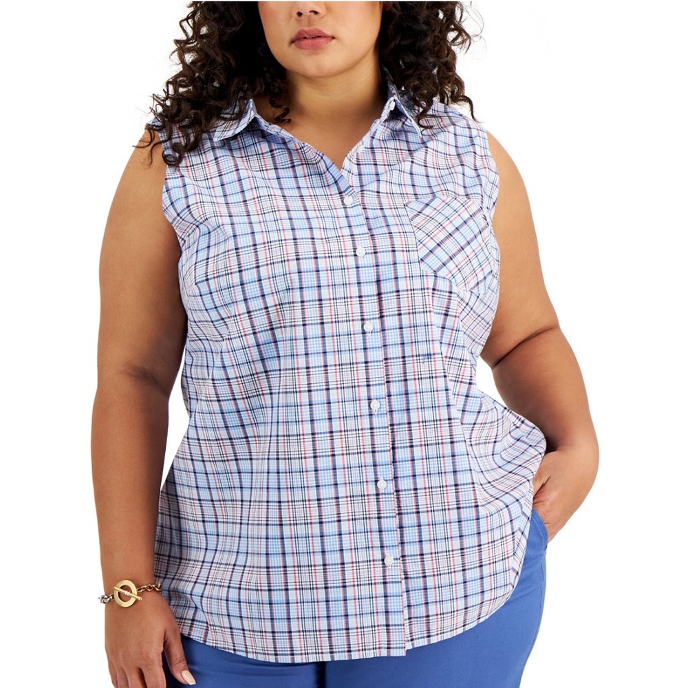 BRAND NEW Tommy Hilfiger Cotton Sleeveless Shirt, size 1X